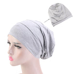 Aliexpress Hot Sale Double-Layer Satin-Lined Chemotherapy Cap Ladies Pullover Cap Night Cap Cotton Confinement Cap