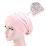 Aliexpress Hot Sale Double-Layer Satin-Lined Chemotherapy Cap Ladies Pullover Cap Night Cap Cotton Confinement Cap