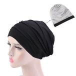 Aliexpress Hot Sale Double-Layer Satin-Lined Chemotherapy Cap Ladies Pullover Cap Night Cap Cotton Confinement Cap
