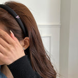 Korean Style High Skull Top Satin Blue Headband