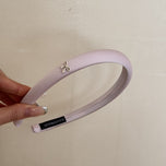 Korean Style High Skull Top Satin Blue Headband