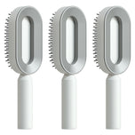 Self Cleaning Hair Brush For Women One-key Cleaning Hair Loss Airbag Massage Scalp Comb Anti-Static Hairbrush