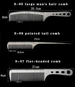 Hairdresser Stainless Steel Dense Tooth Comb
